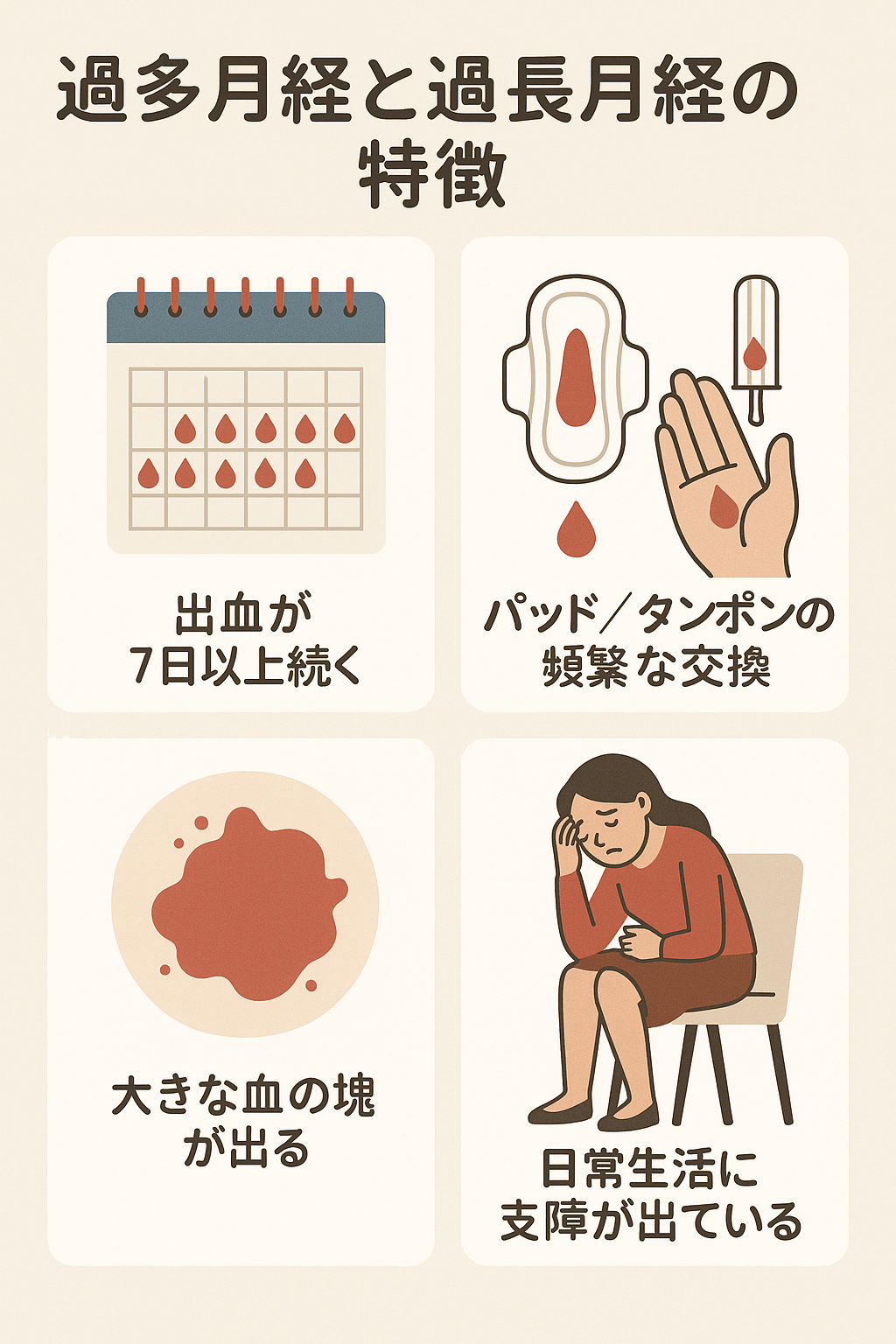 過多月経と過長月経の特徴