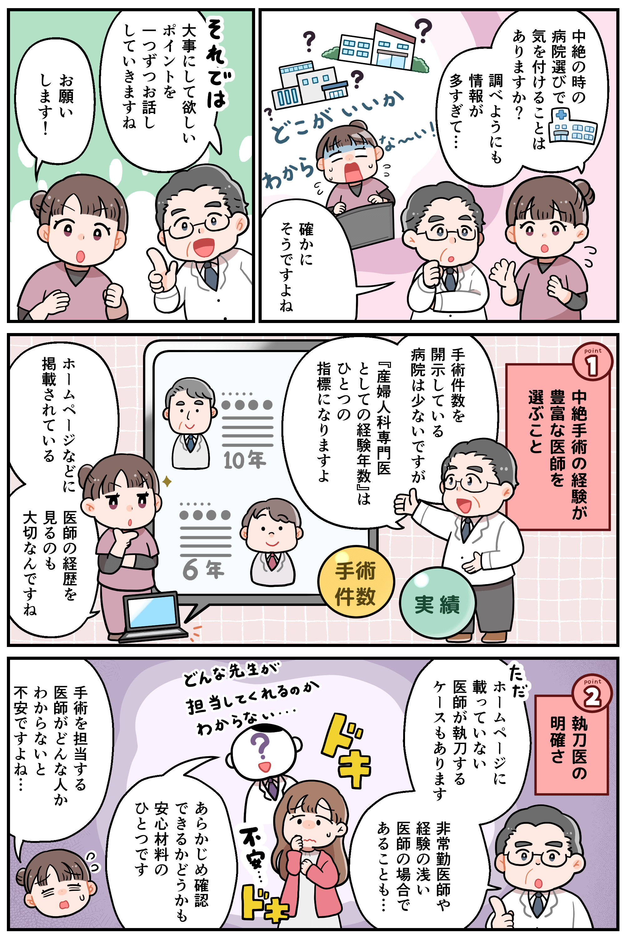 中絶時の病院の選び方 漫画1