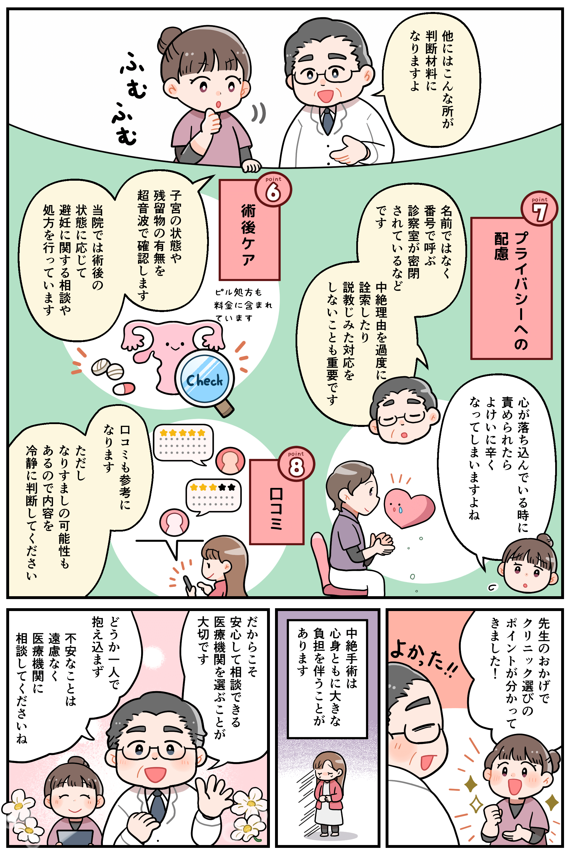 中絶時の病院の選び方漫画3